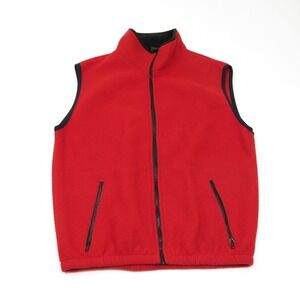 Timberline Colorado Fleece Vest Men's Sz L Red Zip Up Jacket Coat Sleeveless